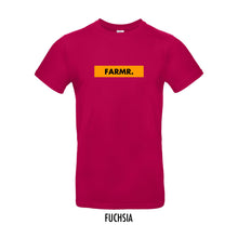 Load image into Gallery viewer, FARMR. Kleuren Shirt met geel block logo
