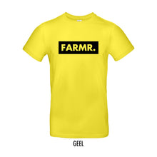 Load image into Gallery viewer, FARMR. Kleuren Shirt met groot zwart block logo
