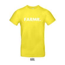 Load image into Gallery viewer, FARMR. Kleuren Shirt met grote witte volle letters
