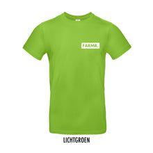 Load image into Gallery viewer, FARMR. Kleuren Shirt met klein wit block logo
