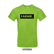 Load image into Gallery viewer, FARMR. Kleuren Shirt met groot zwart block logo
