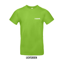 Load image into Gallery viewer, FARMR. Kleuren Shirt met kleine witte volle letters
