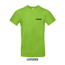 Load image into Gallery viewer, FARMR. Kleuren Shirt met kleine zwarte volle letters
