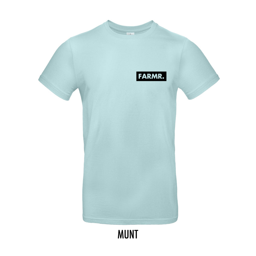 FARMR. Pastel Shirt met klein zwart block logo