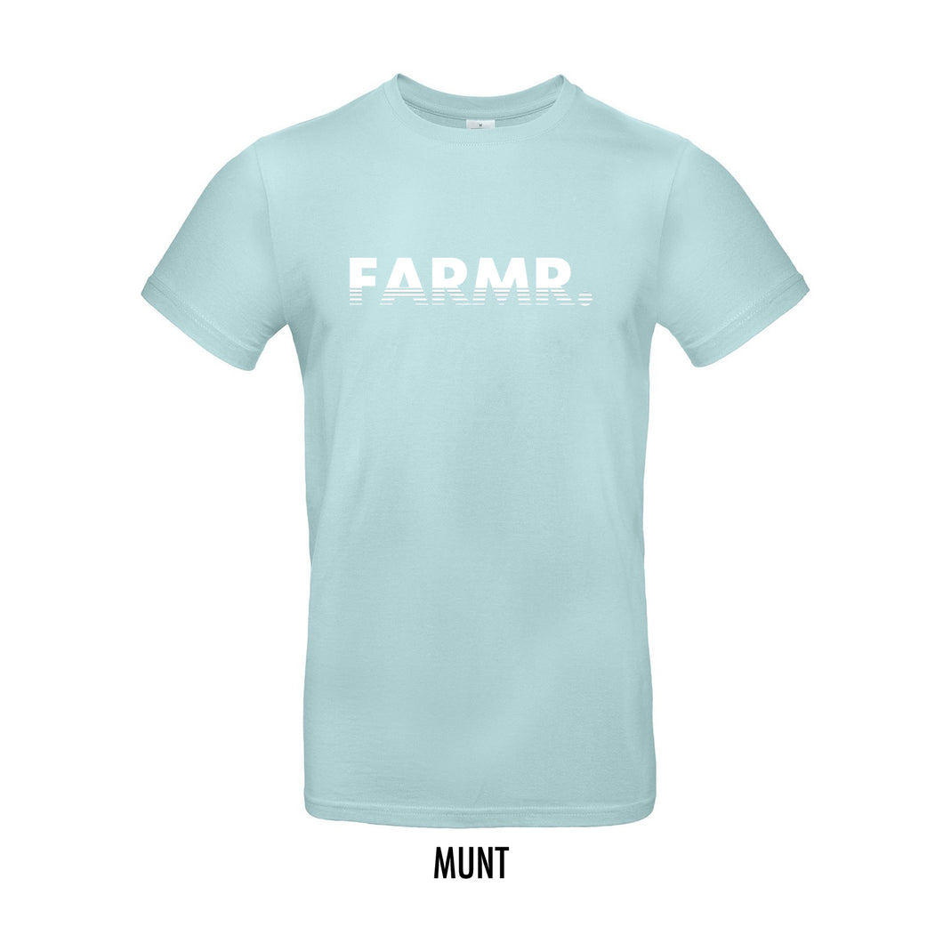 FARMR. Pastel Shirt met wit fade logo