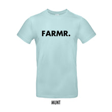 Load image into Gallery viewer, FARMR. Pastel Shirt met grote zwarte volle letters
