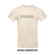 Load image into Gallery viewer, FARMR. Pastel Shirt met grote zwarte open letters
