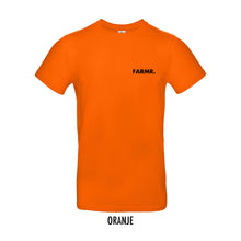 Load image into Gallery viewer, FARMR. Kleuren Shirt met kleine zwarte volle letters
