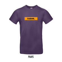 Load image into Gallery viewer, FARMR. Kleuren Shirt met geel block logo
