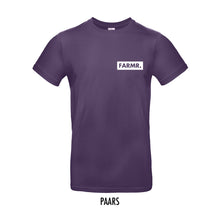 Load image into Gallery viewer, FARMR. Kleuren Shirt met klein wit block logo
