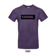 Load image into Gallery viewer, FARMR. Kleuren Shirt met groot zwart block logo
