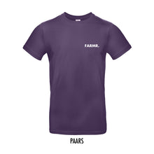 Load image into Gallery viewer, FARMR. Kleuren Shirt met kleine witte volle letters
