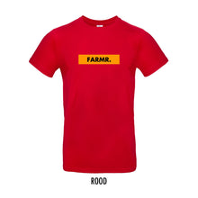 Load image into Gallery viewer, FARMR. Basic Shirt met geel block logo
