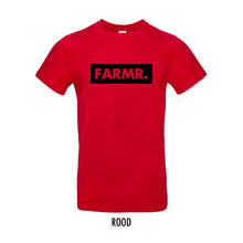 Load image into Gallery viewer, FARMR. Basic Shirt met groot zwart block logo
