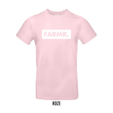 Load image into Gallery viewer, FARMR. Pastel Shirt met groot wit block logo
