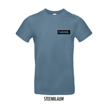 Load image into Gallery viewer, FARMR. Kleuren Shirt met klein zwart block logo
