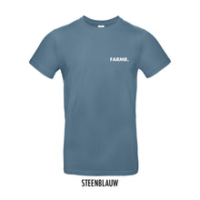 Load image into Gallery viewer, FARMR. Kleuren Shirt met kleine witte volle letters
