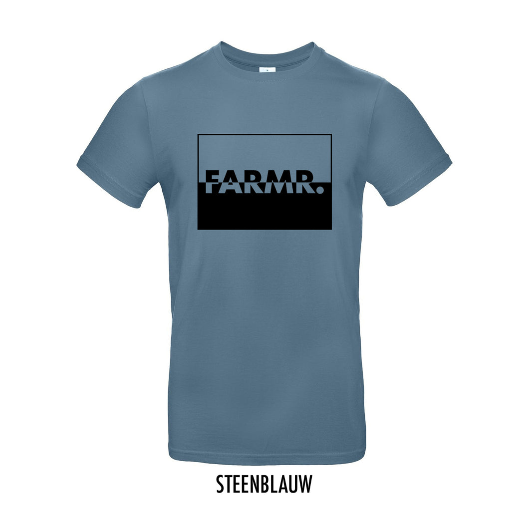 FARMR. Kleuren Shirt met zwart yingyang logo