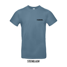 Load image into Gallery viewer, FARMR. Kleuren Shirt met kleine zwarte volle letters
