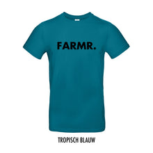 Load image into Gallery viewer, FARMR. Kleuren Shirt met grote zwarte volle letters
