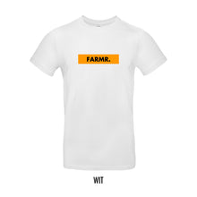 Load image into Gallery viewer, FARMR. Basic Shirt met geel block logo
