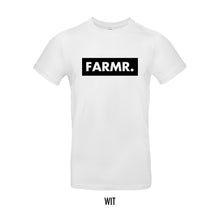 Load image into Gallery viewer, FARMR. Basic Shirt met groot zwart block logo
