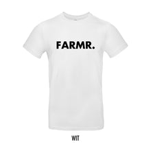 Load image into Gallery viewer, FARMR. Basic Shirt met grote zwarte volle letters
