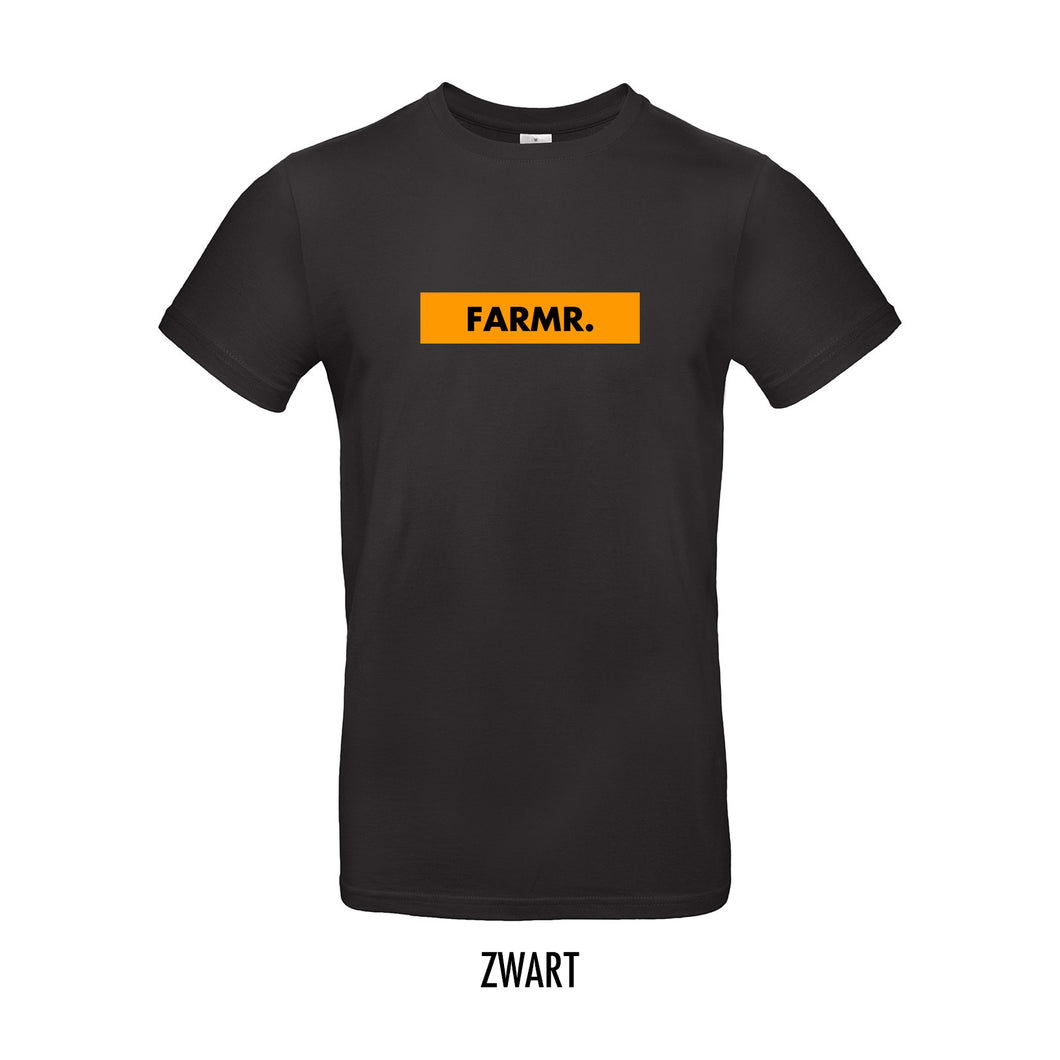 FARMR. Basic Shirt met geel block logo