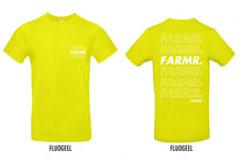 Afbeelding in Gallery-weergave laden, FARMR. Kleuren Shirt met wit cursief logo
