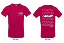 Afbeelding in Gallery-weergave laden, FARMR. Kleuren Shirt met wit cursief logo
