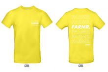 Afbeelding in Gallery-weergave laden, FARMR. Kleuren Shirt met wit cursief logo
