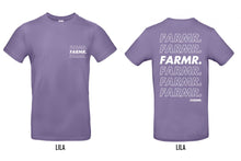 Afbeelding in Gallery-weergave laden, FARMR. Kleuren Shirt met wit cursief logo
