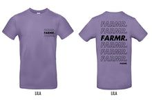 Afbeelding in Gallery-weergave laden, FARMR. Kleuren Shirt met zwart cursief logo
