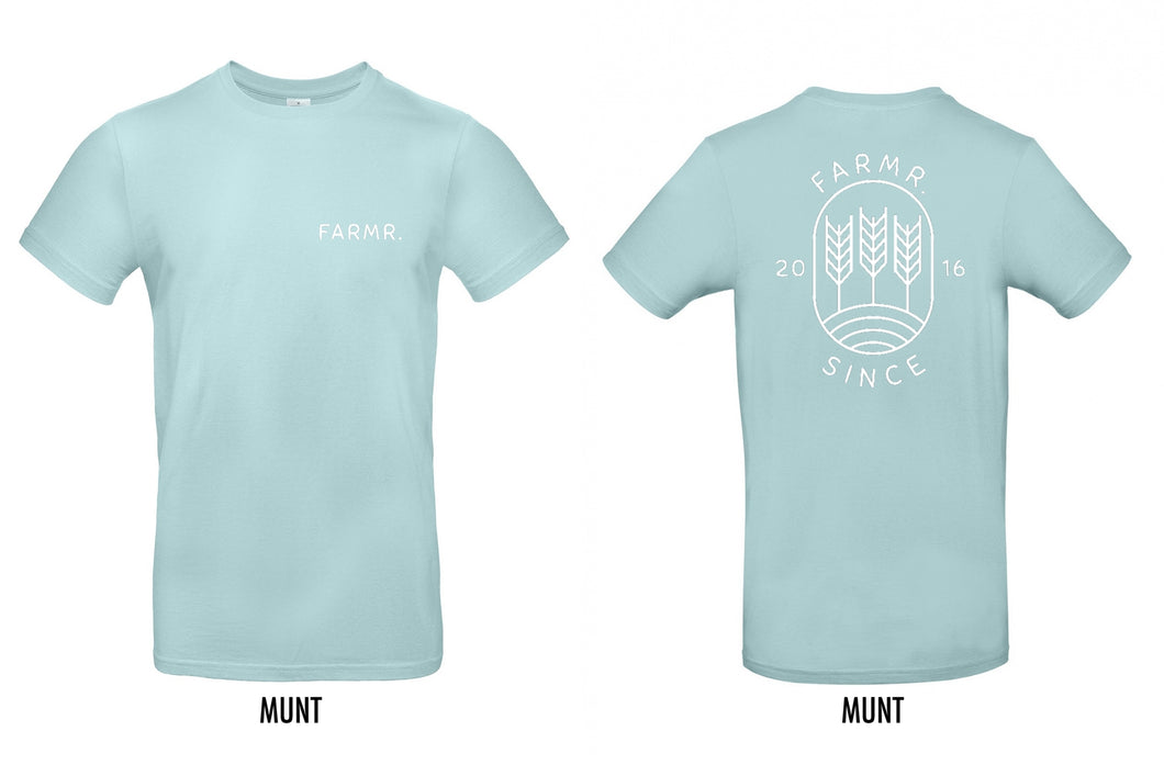 FARMR. Pastel Shirt met wit graan logo