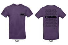 Load image into Gallery viewer, FARMR. Kleuren Shirt met zwart cursief logo
