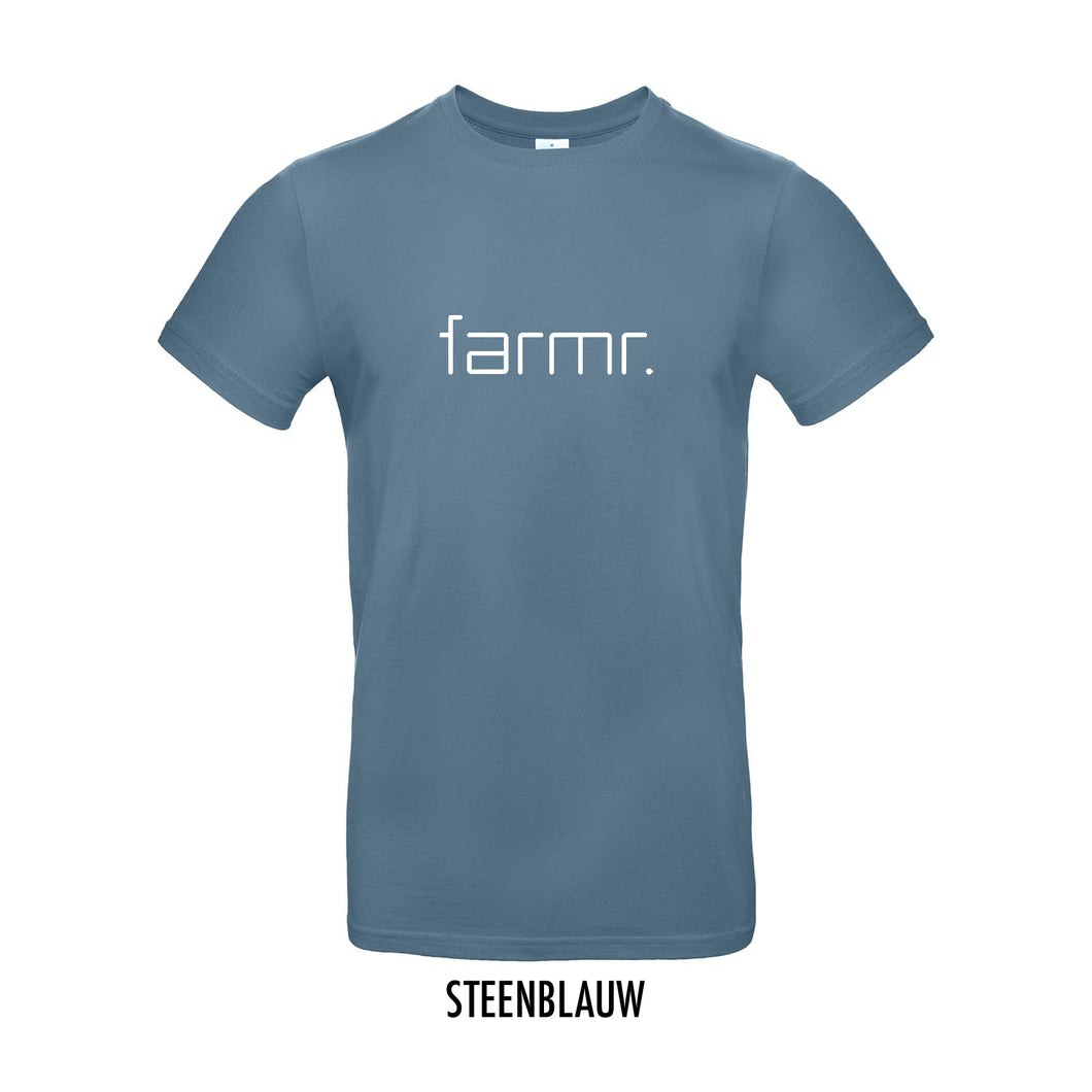 FARMR. Kleuren Shirt met wit slim logo