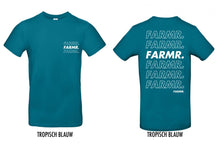 Afbeelding in Gallery-weergave laden, FARMR. Kleuren Shirt met wit cursief logo
