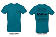 Afbeelding in Gallery-weergave laden, FARMR. Kleuren Shirt met zwart cursief logo
