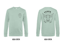 Afbeelding in Gallery-weergave laden, FARMR. Pastel Sweater met zwart bull logo
