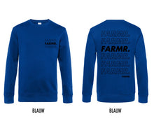 Afbeelding in Gallery-weergave laden, FARMR. Kleuren Sweater met zwart cursief logo
