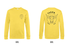 Load image into Gallery viewer, FARMR. Kleuren Sweater met zwart bull logo
