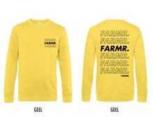 Afbeelding in Gallery-weergave laden, FARMR. Kleuren Sweater met zwart cursief logo
