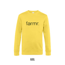 Load image into Gallery viewer, FARMR. Kleuren Sweater met zwart slim logo
