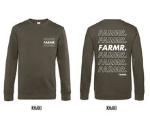 Afbeelding in Gallery-weergave laden, FARMR. Basic Sweater met wit cursief logo
