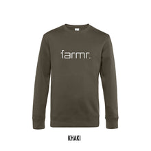 Afbeelding in Gallery-weergave laden, FARMR. Basic Sweater met wit slim logo
