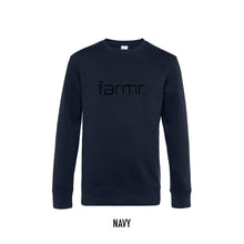 Load image into Gallery viewer, FARMR. Basic Sweater met zwart slim logo
