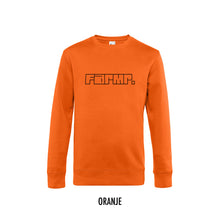 Afbeelding in Gallery-weergave laden, FARMR. Kleuren Sweater met zwart graffiti logo
