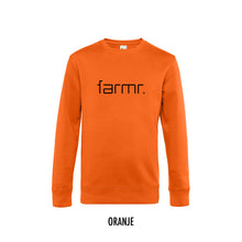 Load image into Gallery viewer, FARMR. Kleuren Sweater met zwart slim logo
