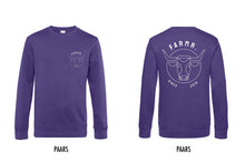 Afbeelding in Gallery-weergave laden, FARMR. Kleuren Sweater met wit bull logo
