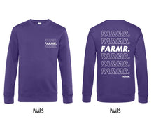 Afbeelding in Gallery-weergave laden, FARMR. Kleuren Sweater met wit cursief logo
